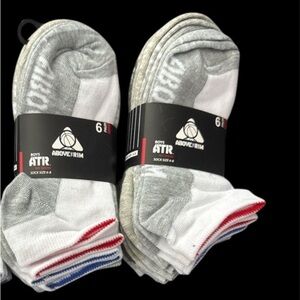 NWT- Above the Rim White and Gray No Show Socks Set